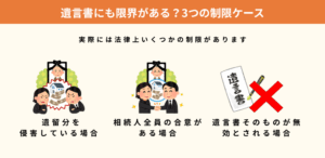 遺言書にも限界がある？3つの制限ケース