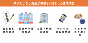 子供がいない夫婦が準備すべき5つの終活項目